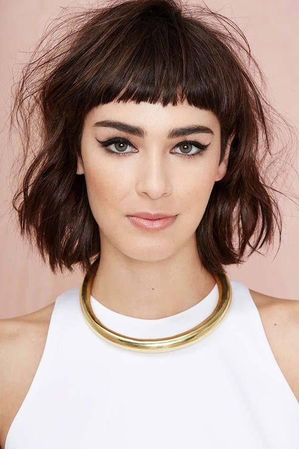 30 Bangs Hairstyles For Short Hair Intended For Long Hairstyles With Short Bangs (View 8 of 15)