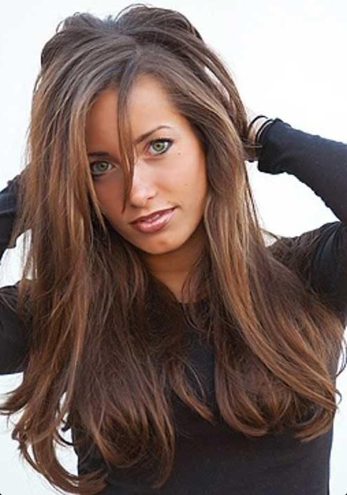 35 Haircut Ideas For Long Brown Hair, Light Brown Balayage For Intended For Long Hairstyles Dark (View 11 of 15)