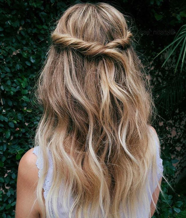 Best 10+ Pulled Back Hairstyles Ideas On Pinterest | Bobby Pin Inside Long Hairstyles Half Pulled Back (View 1 of 15)