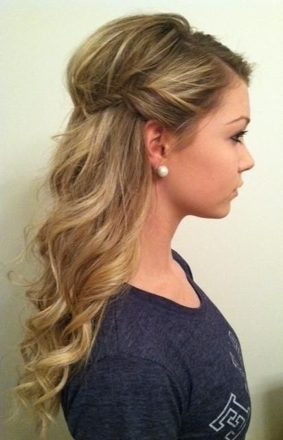 Best 25+ Hair Pulled Back Ideas On Pinterest | Half Up Hairstyles Intended For Long Hairstyles Half Pulled Back (View 3 of 15)