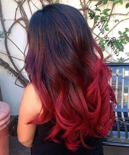 Best 25+ Red Ombre Ideas Only On Pinterest | Red Blonde Ombre, Red Regarding Long Hairstyles Red Ombre (View 1 of 15)
