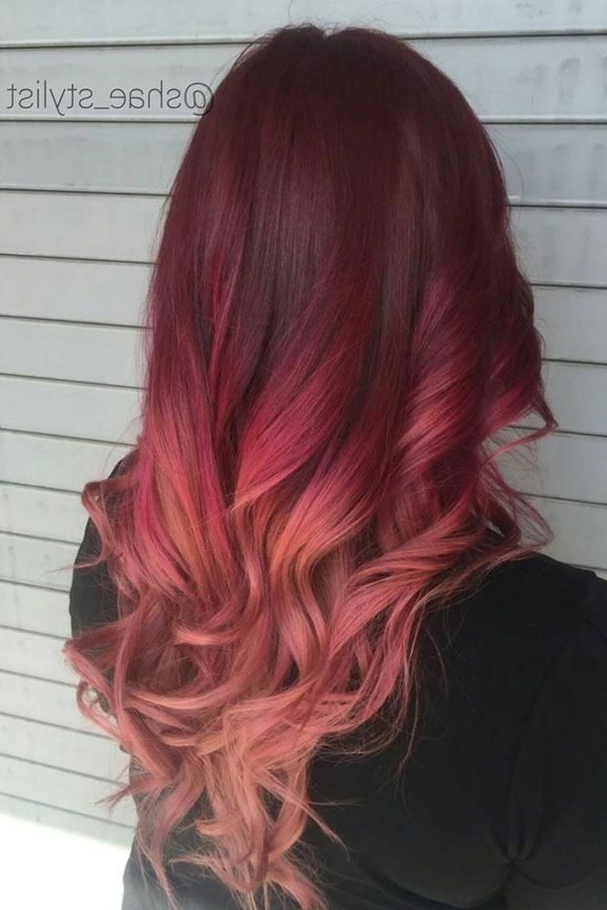 Best 25+ Red Ombre Ideas Only On Pinterest | Red Blonde Ombre, Red With Regard To Long Hairstyles Red Ombre (View 7 of 15)
