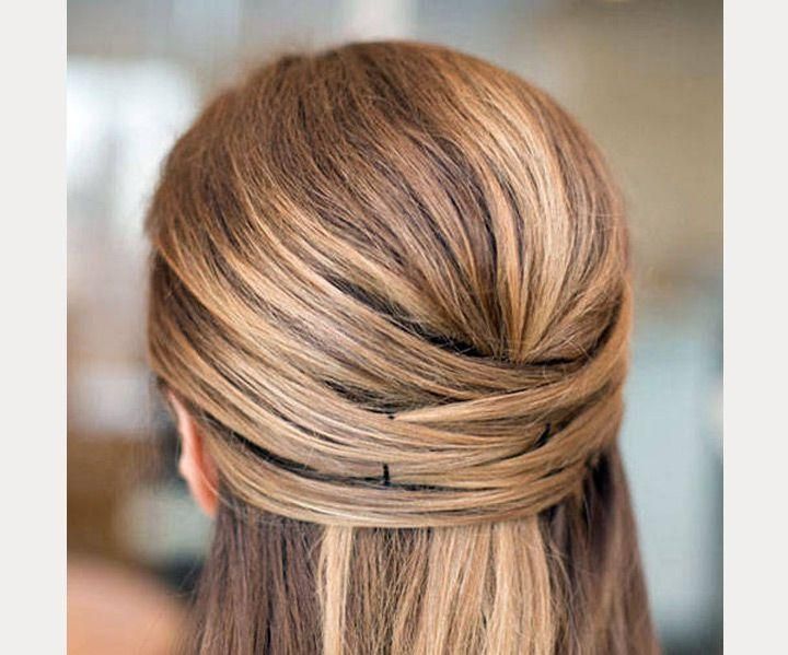 Best 25+ Straight Hair Updo Ideas On Pinterest | Straight Updo Intended For Half Up Hairstyles For Long Straight Hair (View 10 of 15)