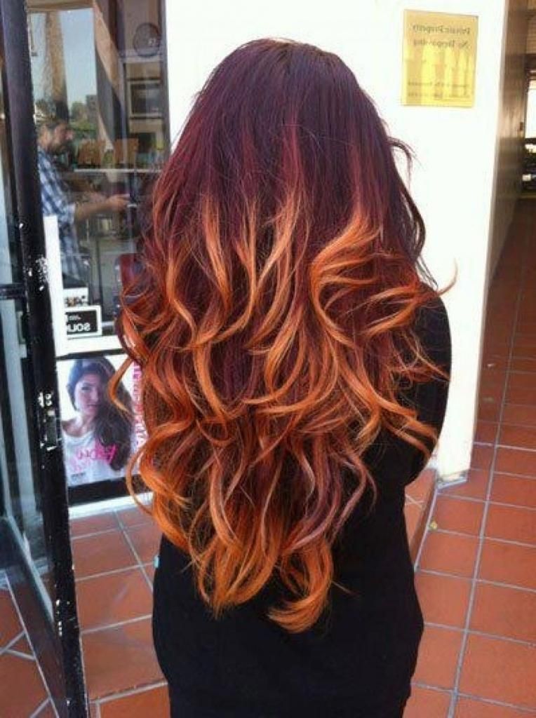 Red Ombre Hair Brown Red Blonde Ombre Hair Color Women Hairstyle Inside Long Hairstyles Red Ombre (View 6 of 15)