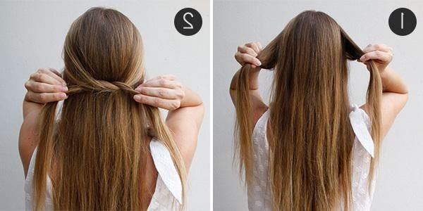 Simple Summer 'do: The Knotted Half Updo | More Pertaining To Half Up Hairstyles For Long Straight Hair (View 3 of 15)