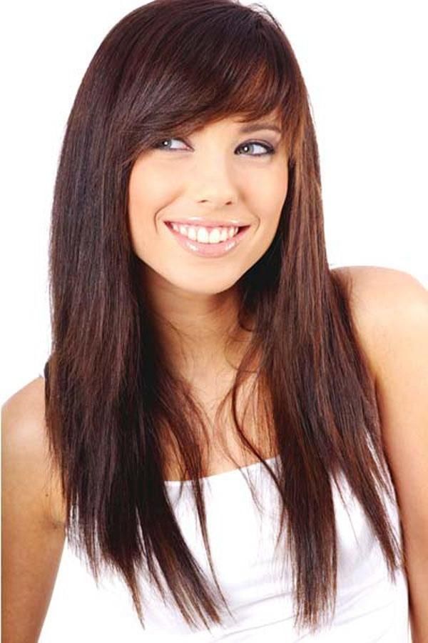 2022 Latest Long Hairstyles with Bangs for Round Faces