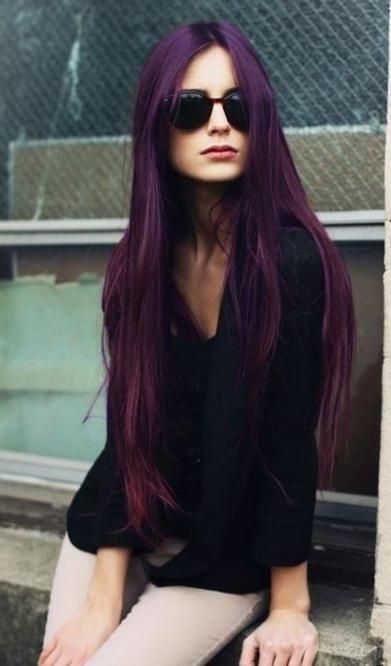 Stunning Purple Hair Trend For Women – Pretty Designs Pertaining To Long Hairstyles Colors (View 12 of 15)