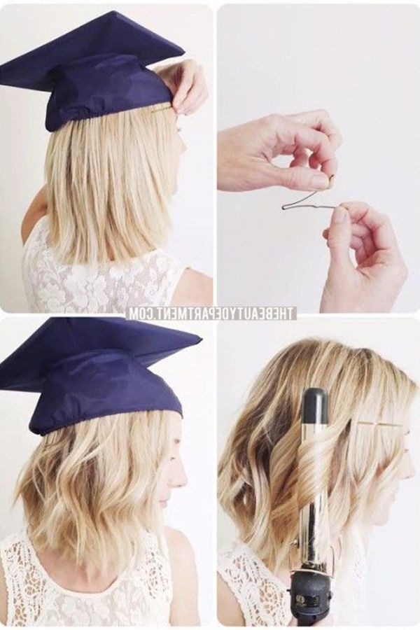 15 Graduation Hairstyles To Wear Under Your Cap | Gurl Throughout Short Hairstyles With Graduation Cap (View 12 of 15)