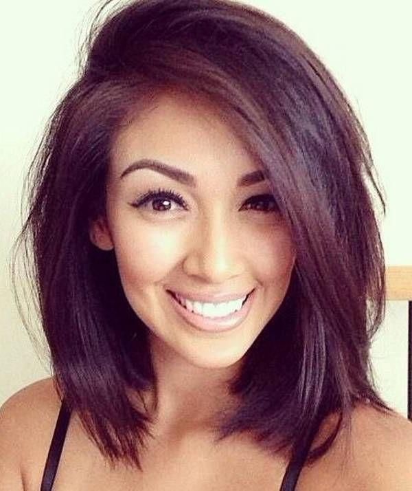 Best 25+ Medium Straight Hairstyles Ideas Only On Pinterest Throughout Medium Short Straight Hairstyles (View 6 of 15)