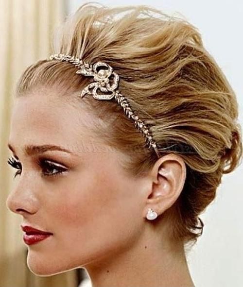 Best 25+ Short Bridal Hairstyles Ideas On Pinterest | Short Within Hairstyles For Short Hair Wedding (View 8 of 15)