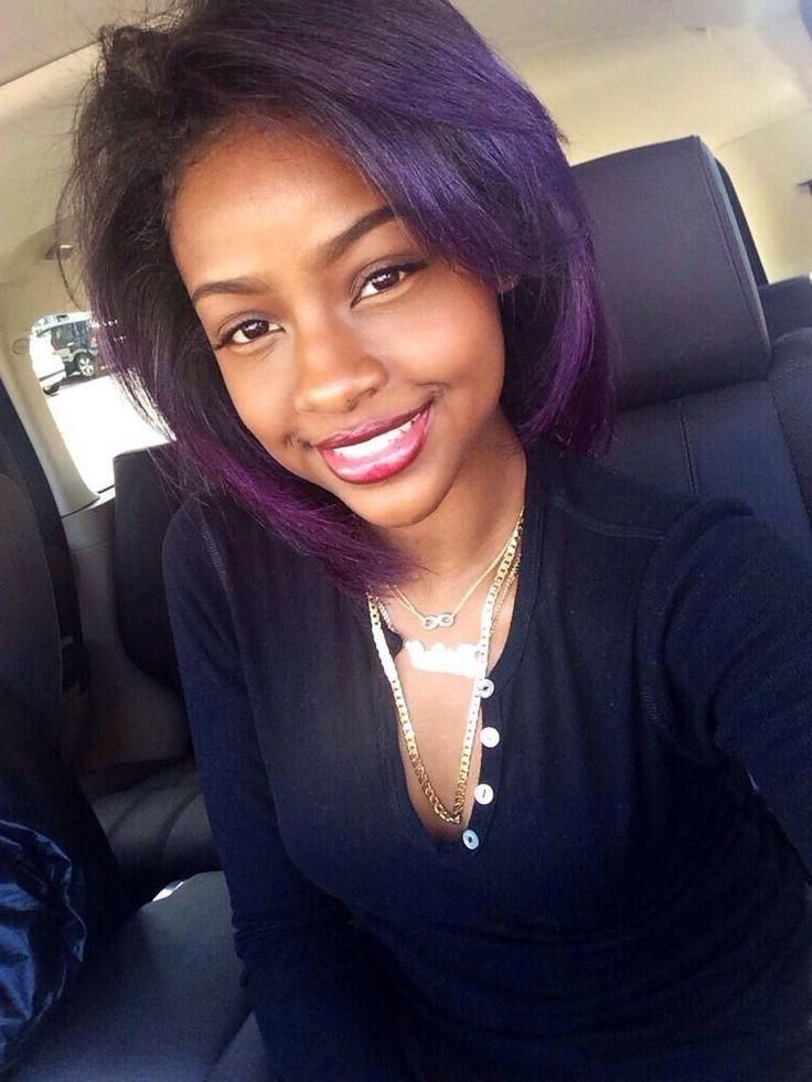 Top 13 Cute Purple Hairstyles For Black Girls This Season Regarding Hairstyles For Black Teenage Girl With Short Hair (View 1 of 15)