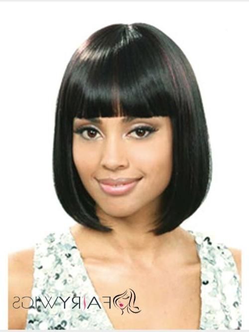 11 Gorgeous Bob Hairstyles For Black Women In Well Known Bob Hairstyles For Black Women With Sleek Bangs (View 15 of 15)