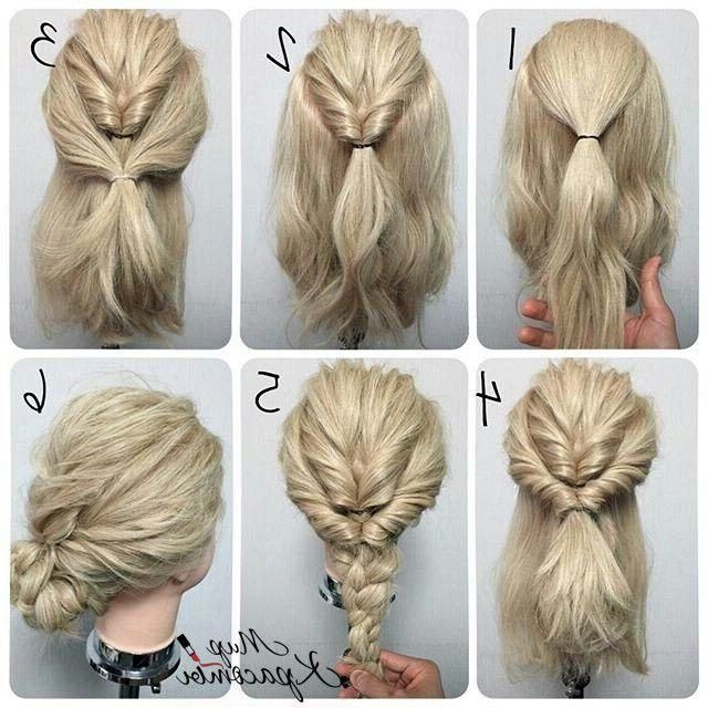 Best 25+ Easy Braided Updo Ideas On Pinterest | Braided Updo Throughout Medium Long Updos Hairstyles (View 10 of 15)