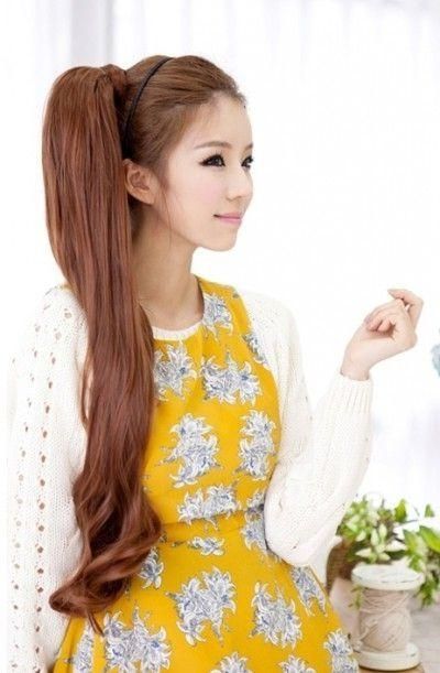 Korean Girls Hairstyle – Long Side Ponytail – Latest Hair Styles Inside Korean Cute Girls Latest Hairstyles (View 11 of 15)