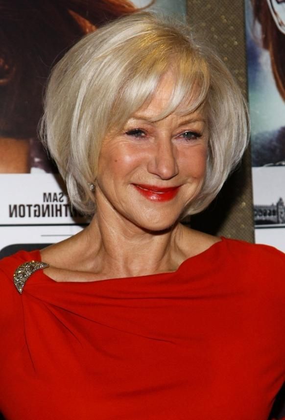 Well Known Bob Hairstyles For Old Women Within Helen Mirren Short Bob Hairstyle For Women Over 60s – Hairstyles (Gallery 54 of 292)