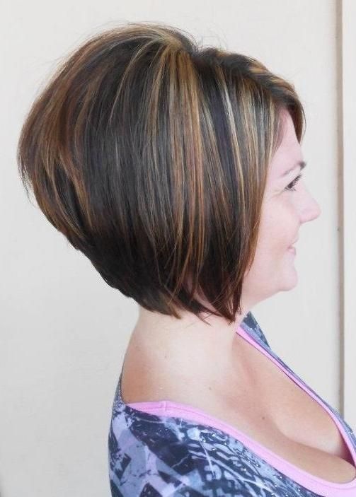 2014 Short Stacked Bob Haircut For Women Over 40 – Popular Haircuts Regarding Trendy Short Stacked Bob Haircuts (View 8 of 15)