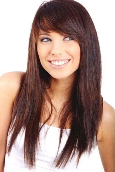 2017 Long Hairstyles With Fringes Intended For Long Hairstyles With Bangs (View 6 of 15)