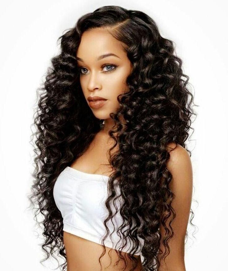 2018 Cute Long Hairstyles For Black Women Within Best 25+ Black Weave Hairstyles Ideas On Pinterest | Black Weave (View 13 of 15)