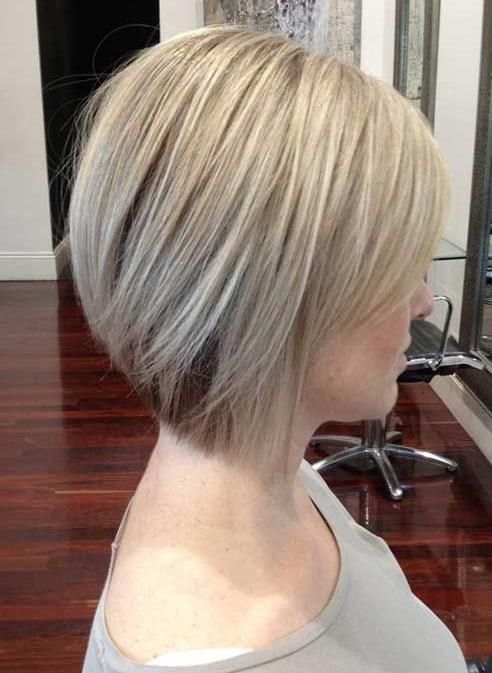 2018 Inverted Bob Hairstyles For Fine Hair For Side View Of Chic Short Straight Bob Hairstyle – Hairstyles Weekly (Gallery 126 of 292)