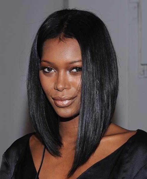 2018 Long Haircuts For Black Women Within Women Hairstyle | 15 <b>long</b> Bob <b>hairstyles</b> For Black (View 6 of 15)