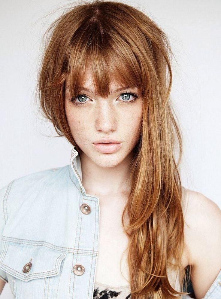 Best And Newest Long Hairstyles With Bangs For Oval Faces Pertaining To 1132 Best Hairstyles Images On Pinterest | Hairstyles, Hair Ideas (View 4 of 15)