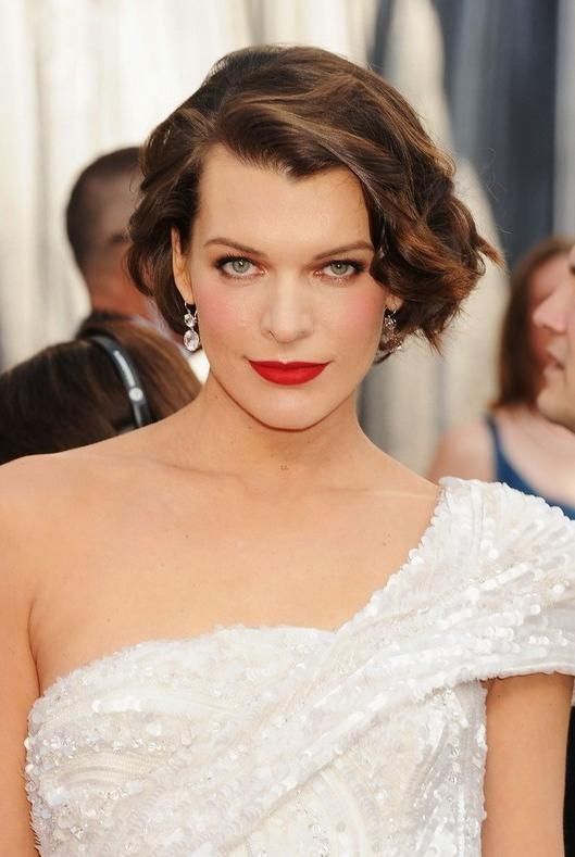 Elegant Edgy Bob Hairstyle For Women – Milla Jovovich's Short Intended For Most Current Milla Jovovich Curly Short Cropped Bob Hairstyles (View 12 of 15)