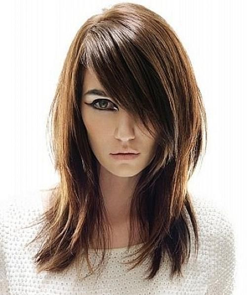 Latest Long Hairstyles With Side Bangs For Round Faces Throughout Long Straight Hairstyles With Side Bangs And Layers For Round (View 6 of 15)