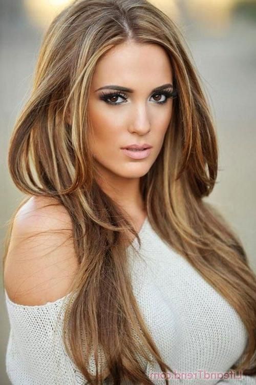 Long Dark Hairstyles With Highlights | Trendy Hairstyles For 2014 Intended For Dark Blonde Long Hairstyles (View 4 of 15)