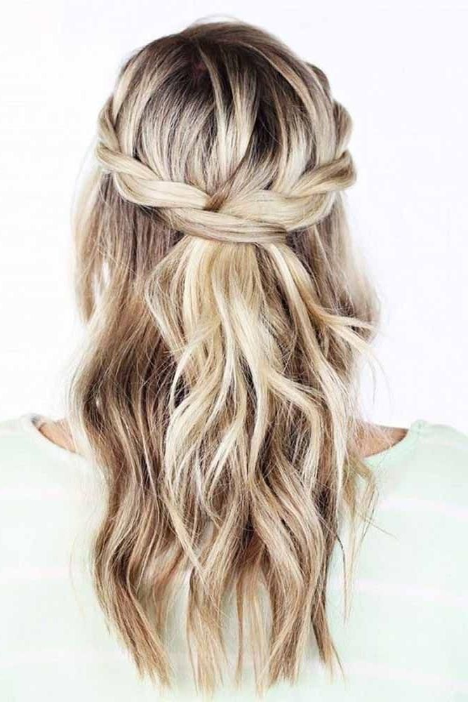 Most Current Long Hairstyles For Wedding Party Intended For Best 25+ Bridesmaid Long Hair Ideas On Pinterest | Wedding (View 1 of 15)