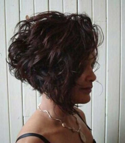 Most Popular Inverted Bob Haircut For Curly Hair Throughout 30 Short Haircuts For Curly Hair 2015 –  (View 13 of 15)