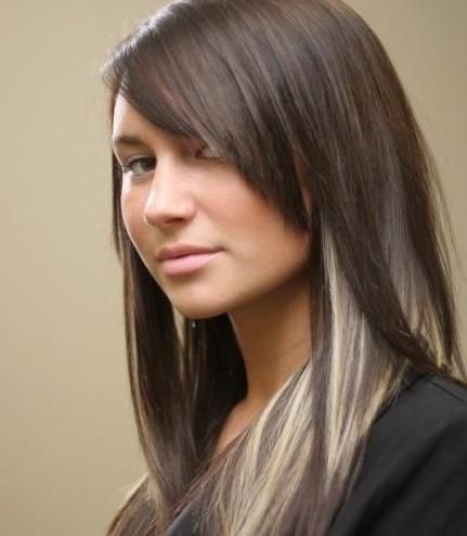 Most Popular Long Hairstyles With Highlights Intended For Long Straight Hairstyles: Peekaboo Hair Highlights – Popular Haircuts (View 8 of 15)
