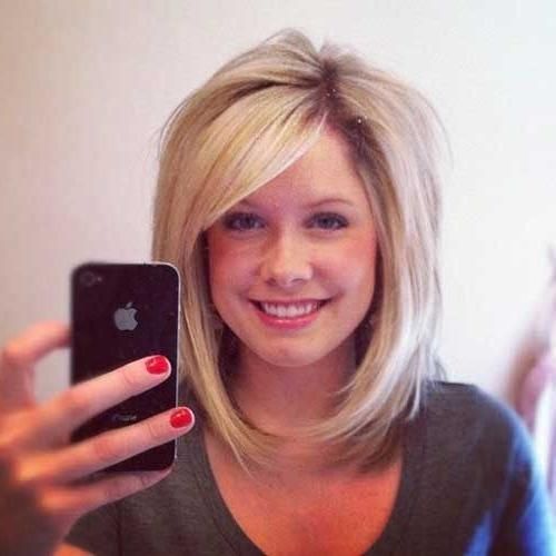 Most Popular Medium Bob Hairstyles With Side Bangs Pertaining To 15 Latest Long Bob With Side Swept Bangs (View 13 of 15)