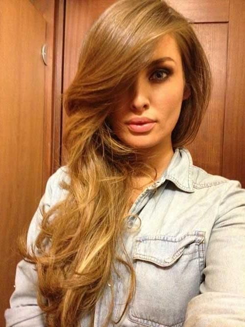 Newest Long Haircut With Side Swept Bangs Throughout Long Layered Hairstyles With Side Swept Bangs (View 7 of 15)