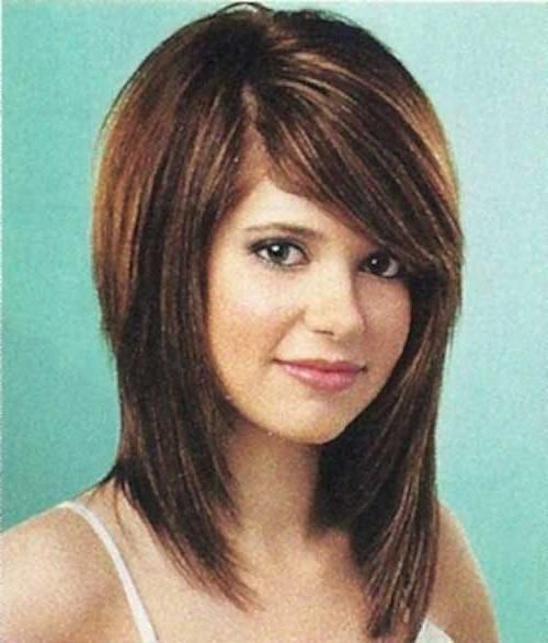 Newest Long Layered Bob Hairstyles With Bangs For 15 Latest Long Bob With Side Swept Bangs (View 10 of 15)