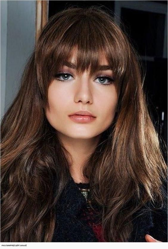Newest Round Face Long Hairstyles With Bangs Within Best 25+ Round Face Bangs Ideas On Pinterest | Short Hair With (View 2 of 15)