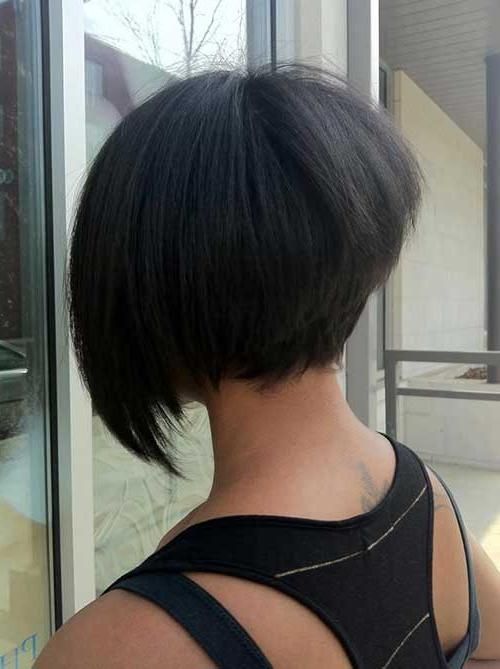 Short Hairstyles 2016 – 2017 Intended For Current Stacked Bob Hairstyles Back View (View 9 of 15)