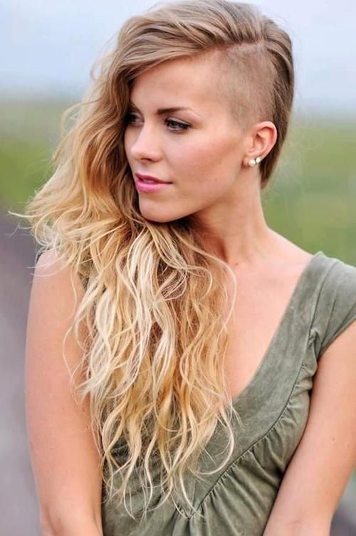 2017 Long Haircuts With Shaved Side Within 66 Shaved Hairstyles For Women That Turn Heads Everywhere (View 7 of 15)