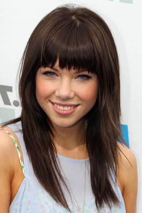 2017 Long Hairstyles With Straight Bangs Inside 25 Best Fringe Hairstyles To Refresh Your Look | Fringe Hairstyles (View 2 of 20)
