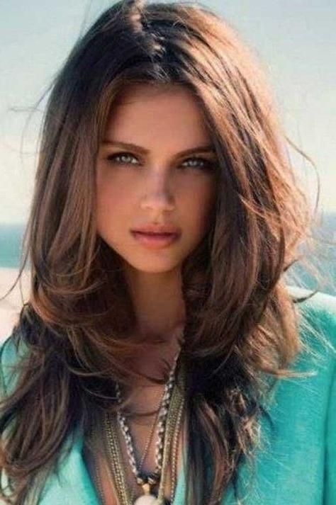 2018 Best Long Hairstyles With Bangs With Regard To The 25+ Best Long Haircuts With Layers Ideas On Pinterest | Long (View 17 of 20)