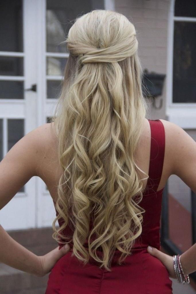 2018 Curly Long Hairstyles For Prom Regarding 25+ Unique Curly Prom Hairstyles Ideas On Pinterest | Curly (View 2 of 15)