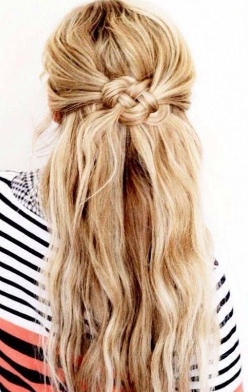 2018 Half Up Long Hairstyles Inside 25+ Beautiful Half Up Hairstyles Ideas On Pinterest | Diy Hair (View 5 of 20)