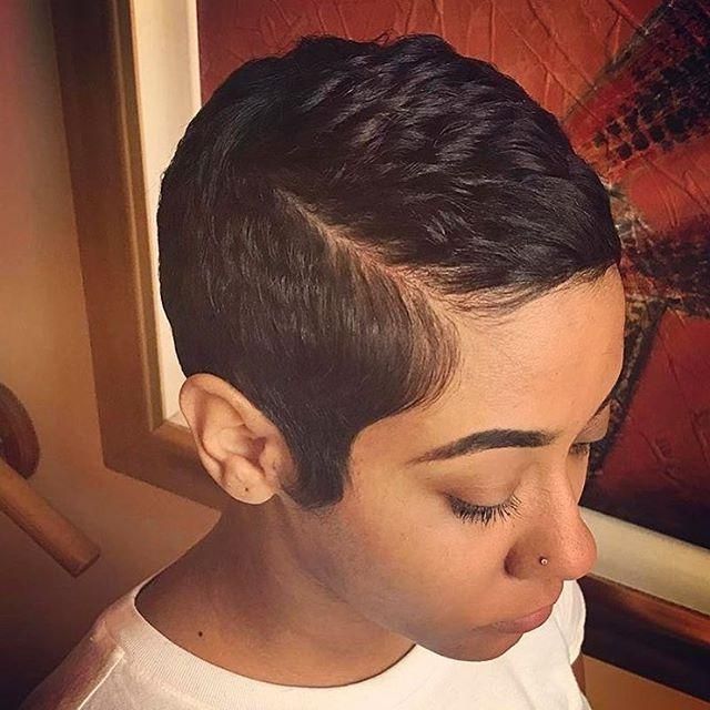 25+ Unique Short Black Hairstyles Ideas On Pinterest | Short Weave In Black Woman Short Haircuts (View 5 of 20)