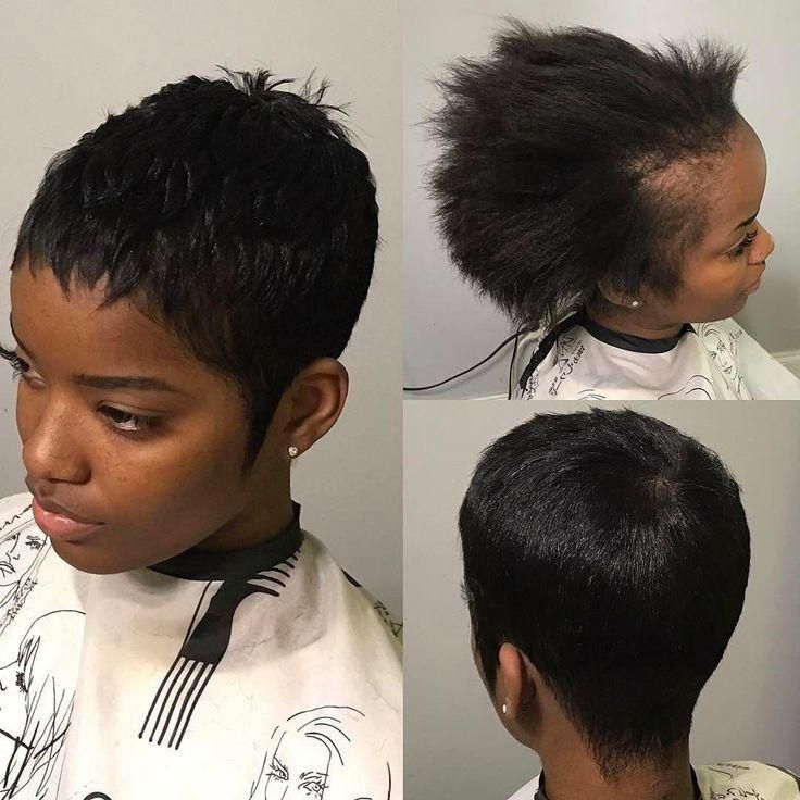 25+ Unique Short Black Hairstyles Ideas On Pinterest | Short Weave Throughout Edgy Short Haircuts For Black Women (View 16 of 20)