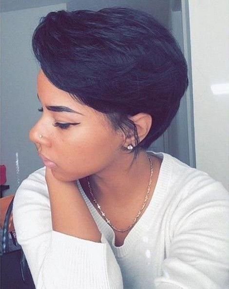25+ Unique Short Black Hairstyles Ideas On Pinterest | Short Weave With Regard To Short Hairstyles For Black Hair (View 14 of 20)
