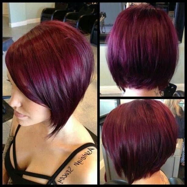 25+ Unique Short Burgundy Hair Ideas On Pinterest | Plum Hair, Red Intended For Burgundy Short Hairstyles (Gallery 4 of 20)