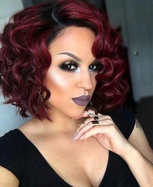 31 Short Bob Hairstyles To Inspire Your Next Look | Stayglam With Burgundy Short Hairstyles (View 11 of 20)