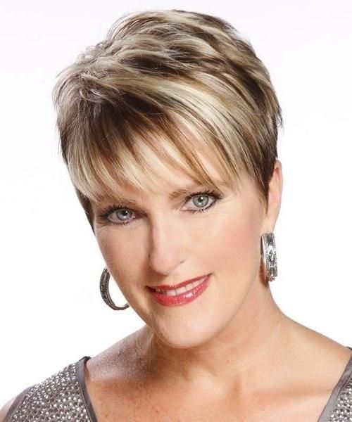 35 Pretty Hairstyles For Women Over 50: Shake Up Your Image & Come In Short Haircuts With Wispy Bangs (View 1 of 20)