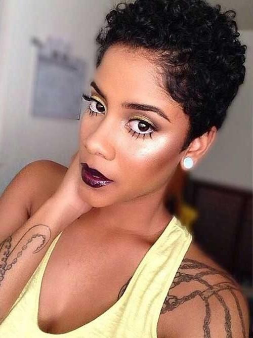 50 Boldest Short Curly Hairstyles For Black Women [2018] For Really Short Haircuts For Black Women (View 11 of 20)