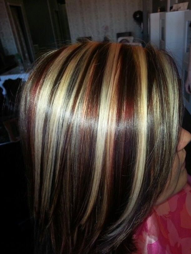 Best 25+ Red Blonde Highlights Ideas On Pinterest | Fall Hair Pertaining To Short Haircuts With Red And Blonde Highlights (View 15 of 20)