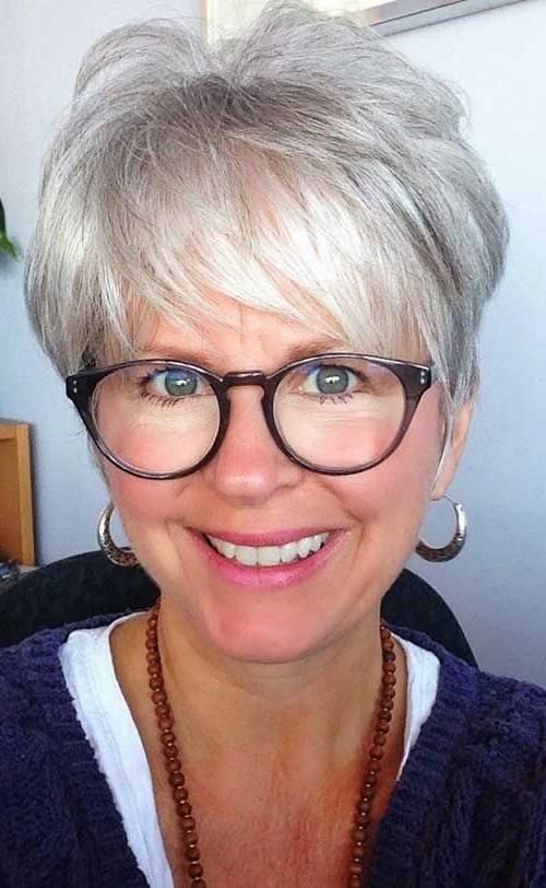 Best 25+ Short Gray Hairstyles Ideas On Pinterest | Short Gray Pertaining To Short Hairstyles For Women With Gray Hair (View 7 of 20)